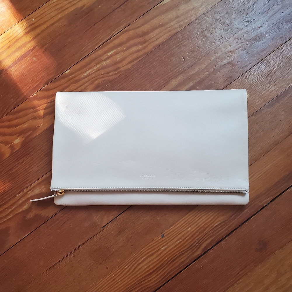 Everlane Leather Blush Pink Clutch